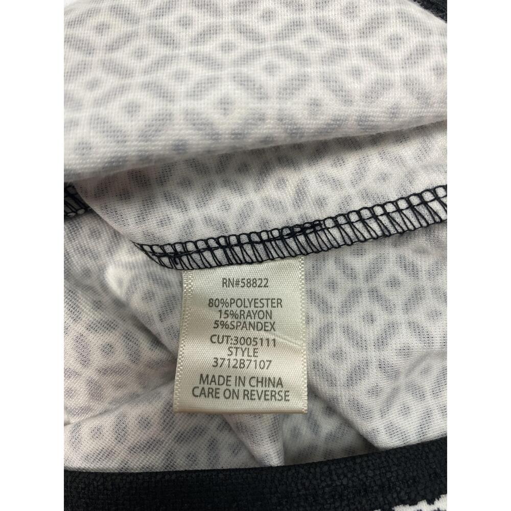 Max Studio London Black‎ White Geometric Contrast Sleeveless Top Medium - Picture 8 of 10